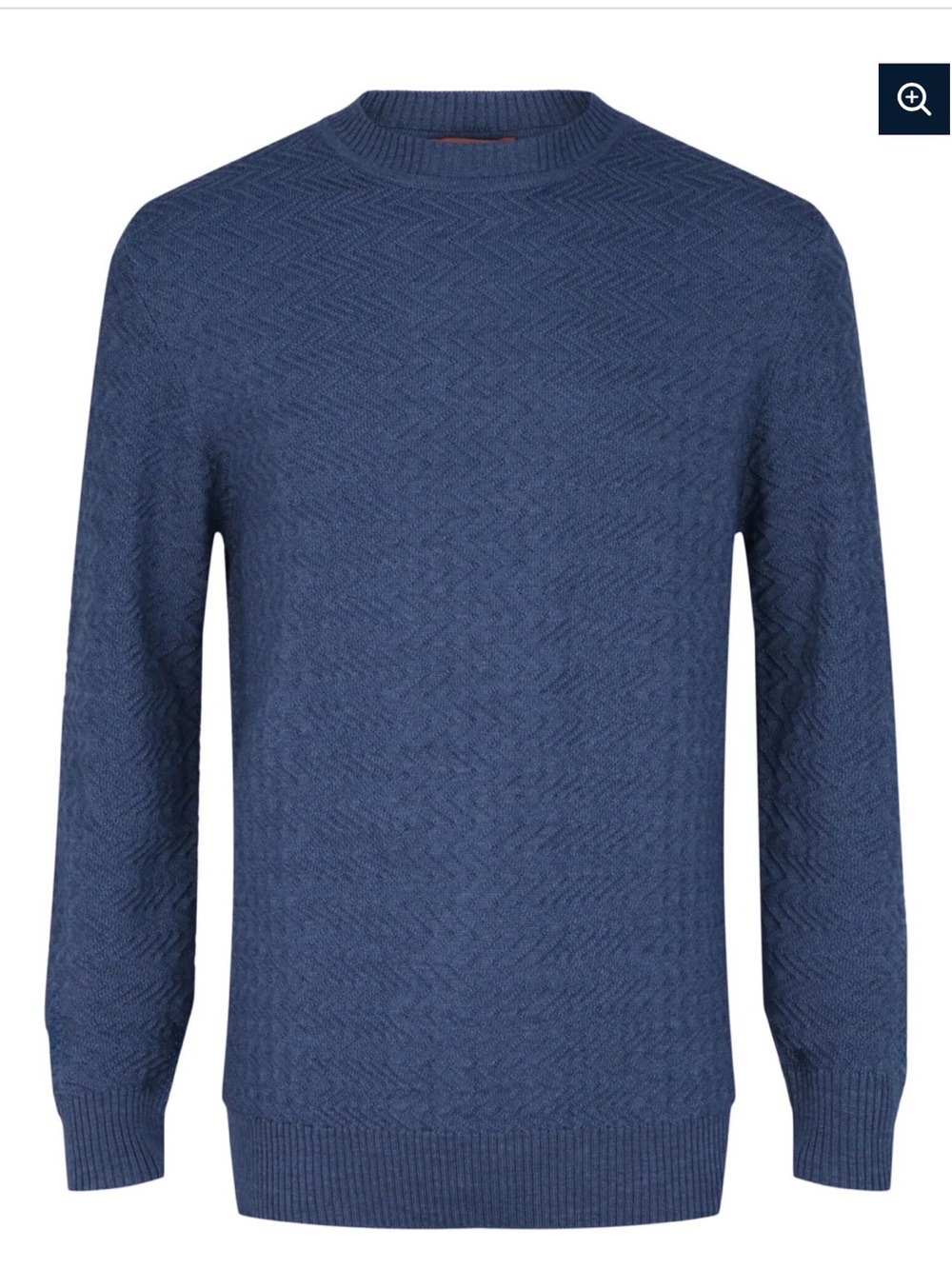 MISSONI MENS KNIT CREWNECK SWEATER Wool Medium New Chevron Pattern
